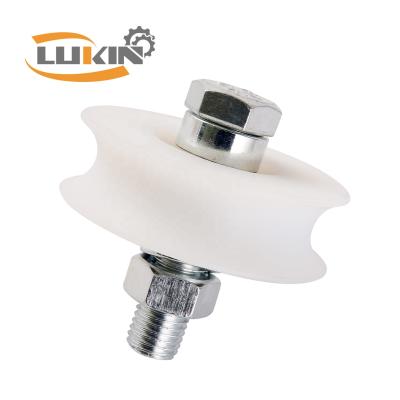 China industrial white color roller pulley nylon wheel with screws and nuts for sliding door for sale