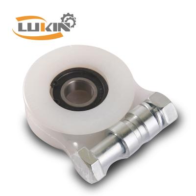 China Door sliding roller single row white color plastic nylon roller wheel for sliding door for sale