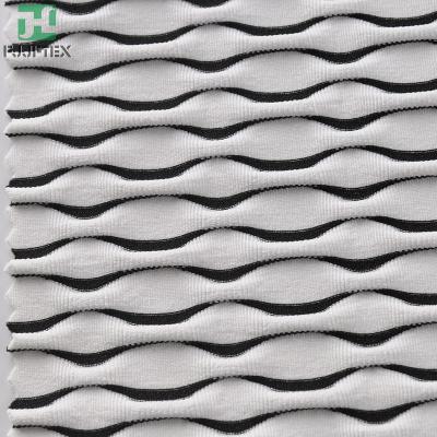 China Stretch Cheap Jacquard In Black And White Check 92%polyester 8%spandex Fabric For Swimwear And Sportswear for sale