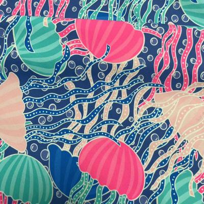 China QUICK-DRY 91% Nylon 9% Spandex Warp Knitting Single Jersey jellyfish Customized Stretchable Swimwear Fabric For Bikini for sale