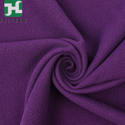 China QUICK-DRY Free sample 280gsm 100% Polyester Purple interweave polar fleece fabric for clothing for sale