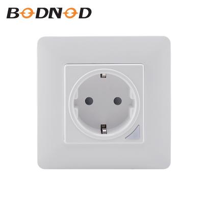 China EU Smart voice control wifi wall socket 16A Tuya convenient standard APP smart in wall outlet work with Alexa for sale