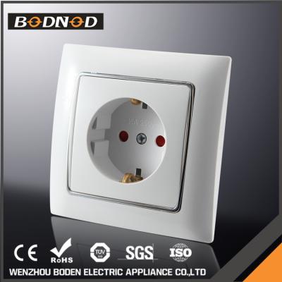 China Domestic market residential / general purpose best selling european schuko wall power outlet socket 2P+T for sale