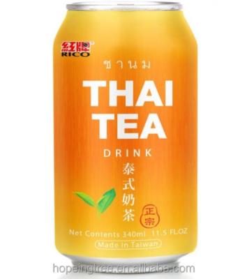 China Low fat ready to drink low sugar can drink Thai tea 340ml soft drink for sale