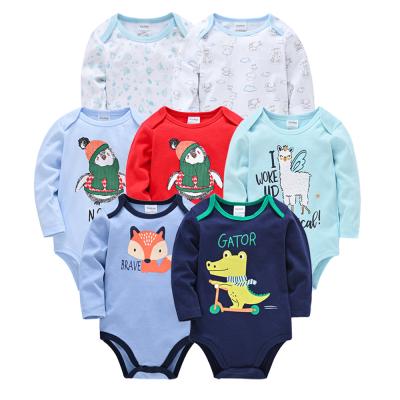 China 2021 New Cotton Baby Bodysuit One Piece Long Sleeve 100% Cotton Cartoon Clothes Body Girls Boys Clothes for sale