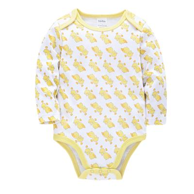 China Long Sleeve Cotton Baby Bodysuit 100% Cotton Infant One Piece Clothes for sale