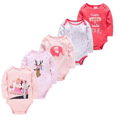 China 100% Cotton OEM OR ODM Newborn Baby Bodysuits Full Sleeve Cotton Baby Clothes for sale