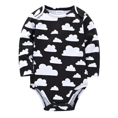 China Wholesale 100% Cotton One Piece Baby Boy Girl Jumpsuit Cartoon 100% Cotton Autumn Newborn Clothes for sale