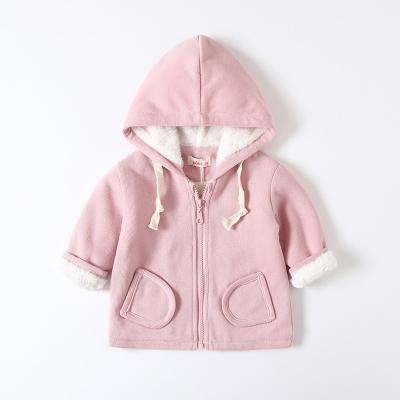 China New Winter Cotton Girl Children's Pink Hooded Outcoat Style 1-4 Years Children Jacket Girls Outwear for sale