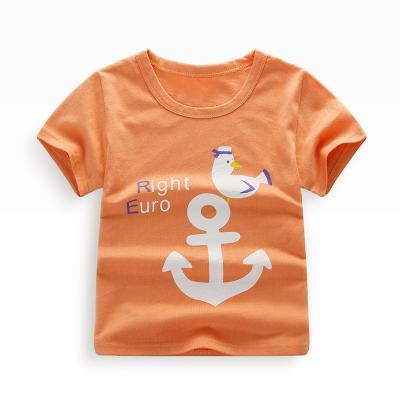 China 100% Short Sleeve Cotton Kids T Shirts Cartoon Printing Kids Boy Girl T Shirts for sale