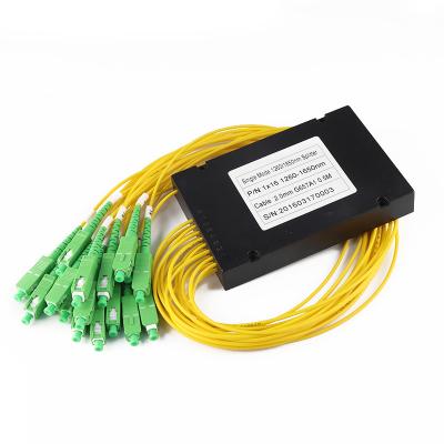 China GPON/Epon Supply Best Price 1*16 PLC Splitter ABS Box SC/UPC SC/APC Fiber Optic Splitter for sale