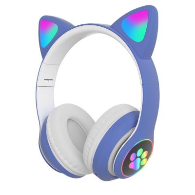 China Pink Cute Comfortable Wearing Cat Ear Headphone Wireless BT Gaming Headset Gamer Headphones Waterproof Wholesale Best Custom Made For Girls for sale