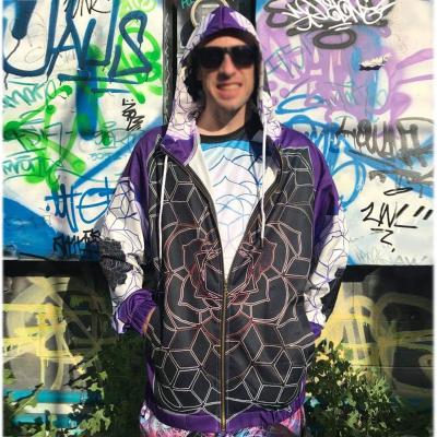 China TG033 Breathable Printing Hip Hop Patchwork Plus Size Crop Jacket Jacket For Man Warm Hooded Coat for sale