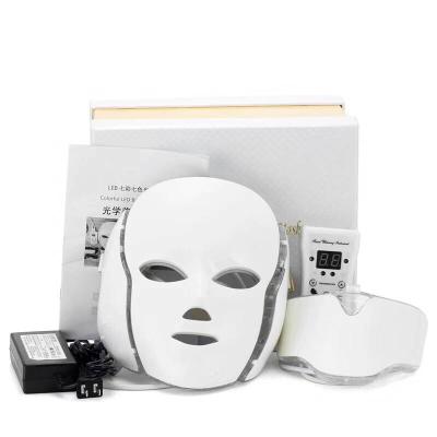 China Hot Acne Treatment Product New 7 Colors Skin Rejuvenation Photon Led Mask With Neck Mask for sale