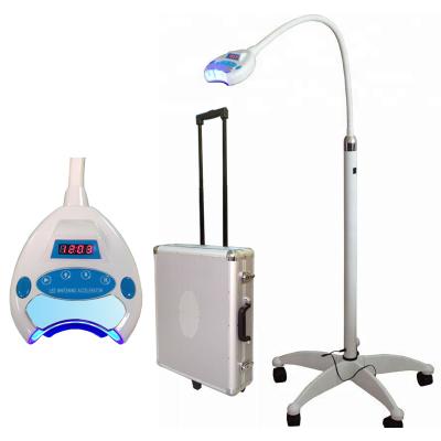 China 44%35hp no peroxide teeth whitening gel /come with moving case 36w teeth whitening machine 50*21*63 for sale