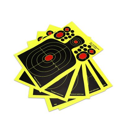 China Spell Color Splash Flower Target 12 Inch Reactivity Adhesive Target For Firearm Rifle Pistol Aim Training Hunting Props Shooting Target Paper for sale