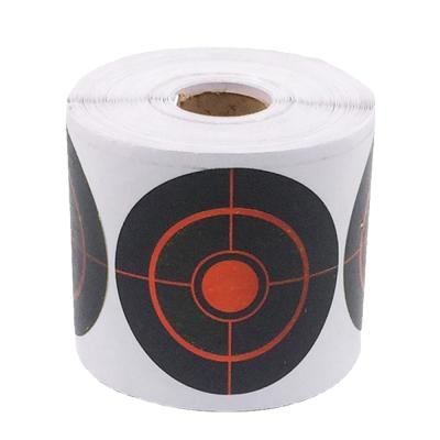 China 100pcs/Roll Sticky Shooting Target 3inch Shooting Targets Splat Reactive Stickers For Outdoor Hunting Shooting Training Goal Splat Target Paper for sale