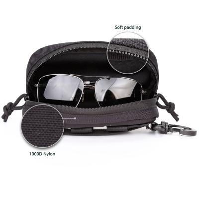 China Portable Outdoor Camping Pouch Fanny Bag Tactical Sunglasses Carry Case Tactical Glasses Shockproof Eyewear Protective Box MOLLE Sunglasses for sale