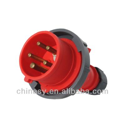 China Industrial high quality industrial plug and socket 16A-6H/220/380-240/415V, 3P+N+E, IP67, splashproof for sale