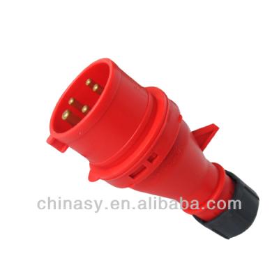 China Industrial plug and socket 16A-6H/220/380-240/415V, 3P+N+E, IP44 for sale