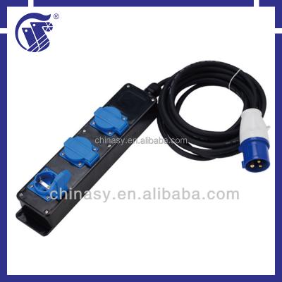 China VDE rubber cable CE S 3 way extension lead plug IP44 wint ECO plug for sale