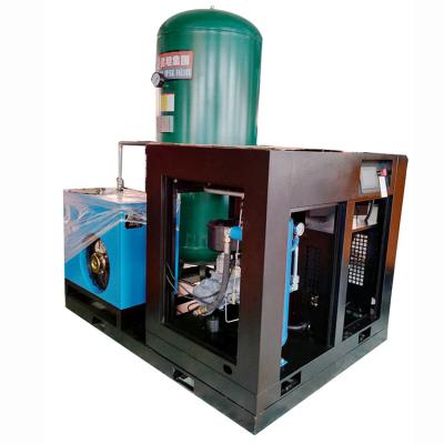 China IP54 37KW 16BAR P.M. VSD Lubricated Screw Air Compressor With 1000liter Dryer Air Tank for sale