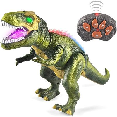 China Remote Control Toy Dinosaur Child LED Light Boy Tyrannosaurus Rex Eyes Glow Will Call Walking Remote Control Dinosaur for sale