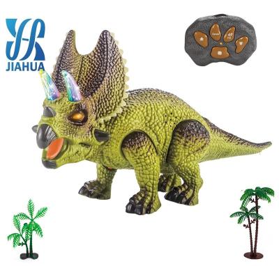 China RC Hobby Triceratops Dinosaur Remote Control Dinosaur Toys With Dancing Fighting Mode RC Triceratops Dinosaur Walking Toys for sale