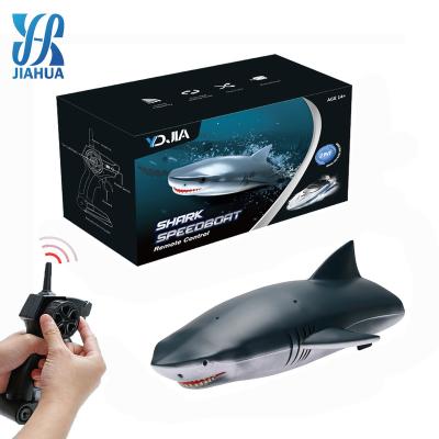 China RC Hobby 2022 New Electric RC Shark Toys Boat Vehicles Waterproof Pool Simulation Model 2 In 1 High Speed ​​Remote Control Boat for sale