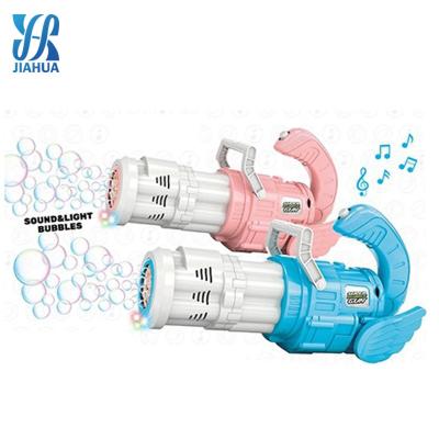 China New Angel 5 Outdoor Bubble Maker Gatling Holes Electric Bubble Blowing Machine Automatic Blowing Children Kids Bubble Toys for sale