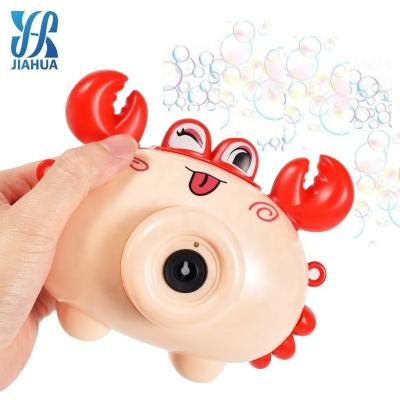 China Outdoor Bubble Maker Blowing Kids Crab The Hole Bubble Gun Cartoon Bubble Machine Summer Electric Multi Toy for sale