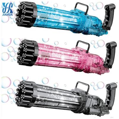 China 2022 Summer Electric Children's Outdoor Bubble Machine Bubble Maker 2022 Automatic Bubble Gun Water Gatling Soap Bubble Machine Bubble Gun Toys for sale