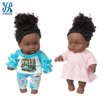 China Vinyl Reborn Baby Love Noise Baby Dolls Black Cute Realistic Kids Educational Clothes For Girls for sale