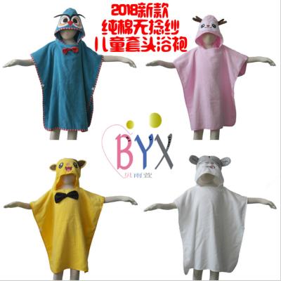 China Pure Breathable Children's Bathing Robe Cotton Animal Boy And Girl Cartoon Animal Towel Beach Towel for sale