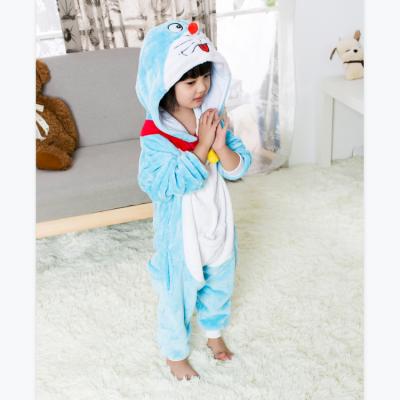 China Doraemo Kigurumi Thermal Pajamas Cartoon Anime White-sleeve Costume Winter Animal Pajamas For Teenagers for sale