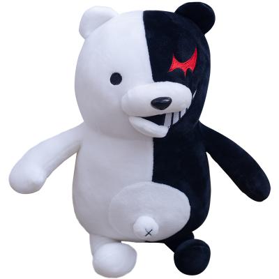 China Gift Kids Play Danganronpa Custom Figure Bad Anime Black And White Stuffing And Plush Toy Teddy Bear Animal For Kids for sale