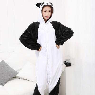 China New promotion 100% cotton cartoon adult costumes QUICK DRY panda animal pajamas for girls for sale