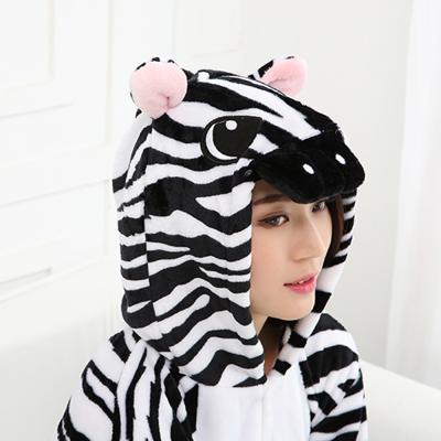 China 2022 breathable full body wholesale winter and autumn pajamas for adults black and white zebra onesie pajamas for sale