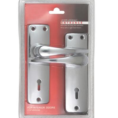 China Modern Cheap Price Aluminum Handle 2 Lever Lockset Popular In South Africa for sale