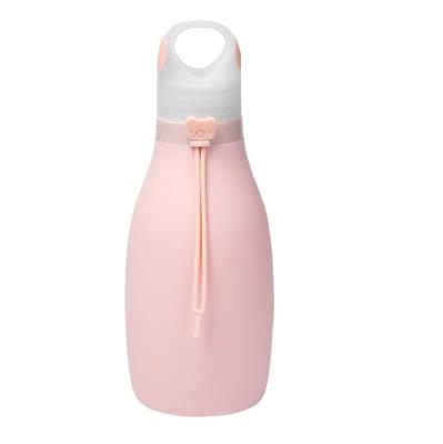 China FREE SAMPLE Sustainable Silica Gel Water Bottle Portable Collapsible Water Bottle For School Sports Hiking Picnic for sale