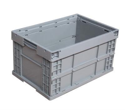 China Solid Box Fold logistic transport box 50kgs Durable plastic crate moving box logistics crate for sale