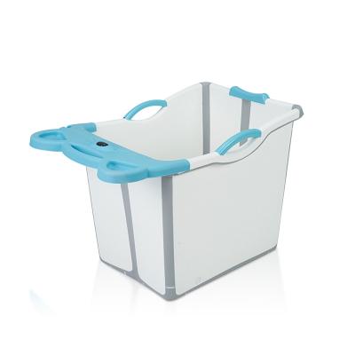 China Sustainable Custom Logo Eco Friendly Portable Plastic Foldable Baby Tub for sale