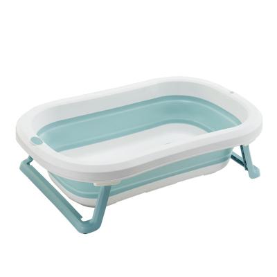 China Applicable Space Saving Portable Plastic Baby Bathtub With Stand for sale