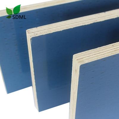 China Exterior New Construction Products Green And Blue Color PP Plastic Coated Laminated Plywood Sheet for sale