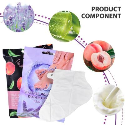 China Peeling Exfoliating Moisturizing Whitening Wholesales Moisturizing Exfoliating Footmask Pads Private Label Lavender Foot Peeling Baby Your Foot Skin Care Mask for sale