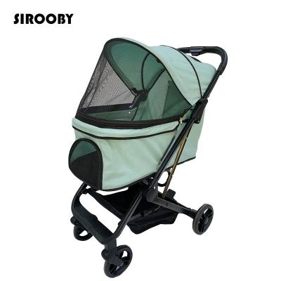 China Wholesale Dog Cats Stroller Luxury Dogs/4 Wheels Pet Detachable 600D Aluminum Alloy Oxford Pet Stroller Luxury Pet Strollers For Dogs for sale