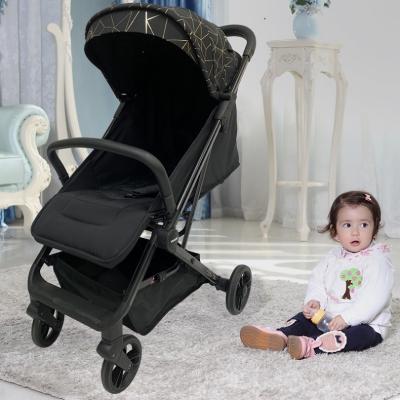 China Fold Up Stroller Aluminum Alloy 600D Oxford Fabric Black High Quality Wholesale Baby Stroller for sale