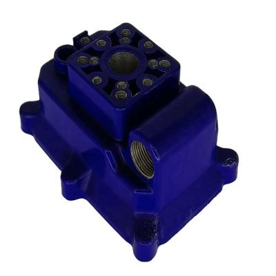 China Blue Industrial Equipment Cnc Oxide Motor Valve Housing for sale