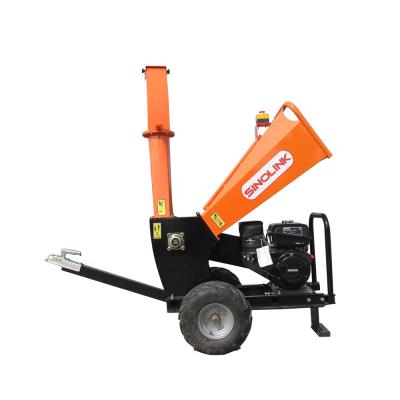 China Building Material Stores Sinolink ATV 15hp Start Electric Gas Powered Engine Wood Chipper Shredder With CE Certificate for sale