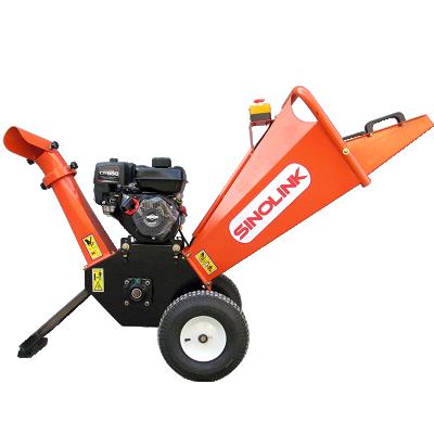 China Building Material Stores Sinolink GS100 Mini Gas Engine 6.5hp Garden Waste Chipper Rotor Shredder for sale